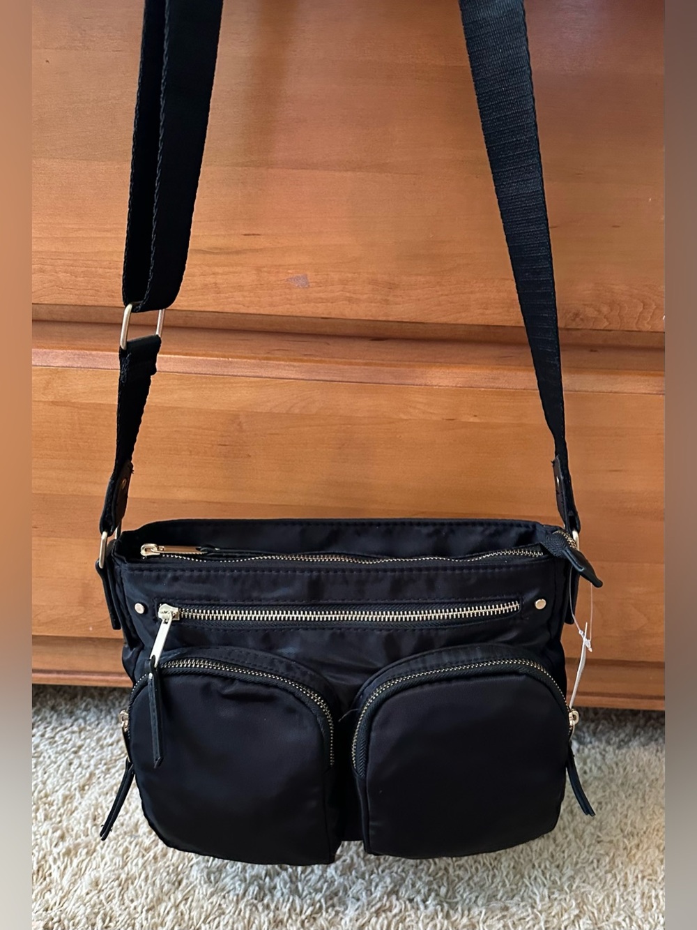 NWT TIME & TRU ADJUSTABLE STRAP NYLON 
HANDBAG